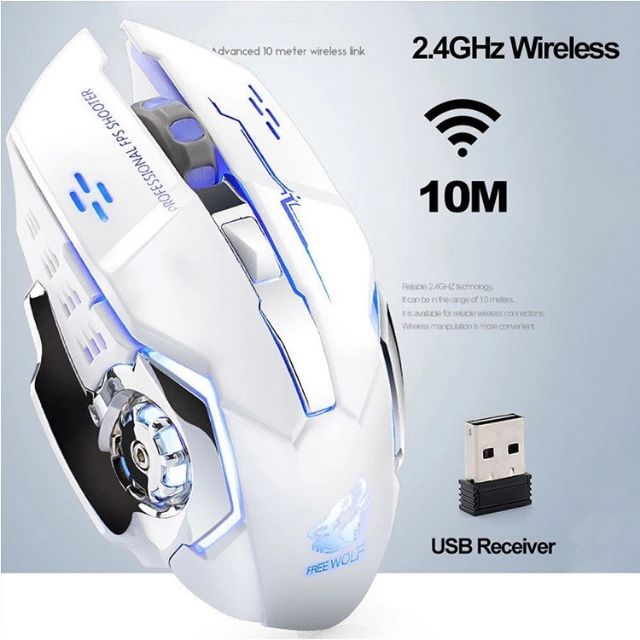 Professional FPS Shooter Gaming Mouse *Wireless Rechargeable Silent LEDBacklit Shopee Malaysia