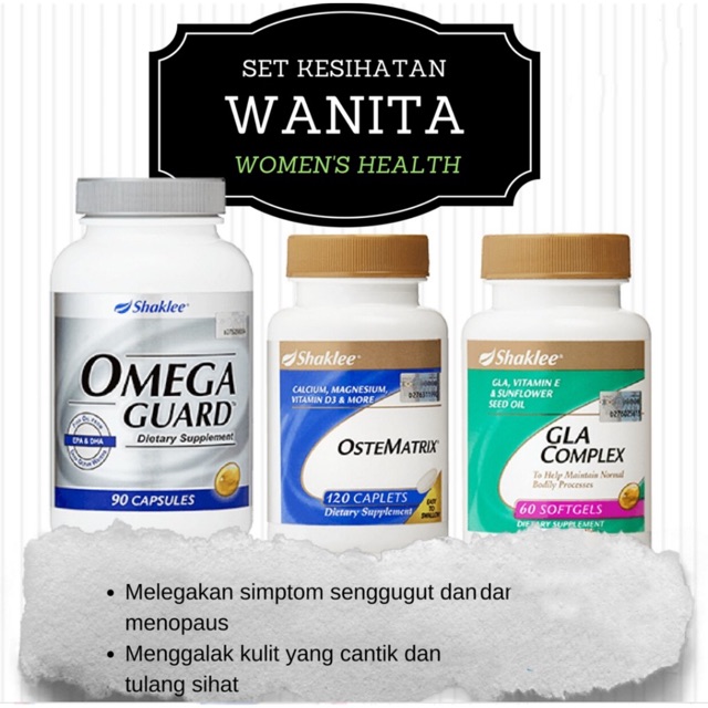 Set Kesihatan Wanita Shaklee Omega Ostematrix Gla Shopee Malaysia