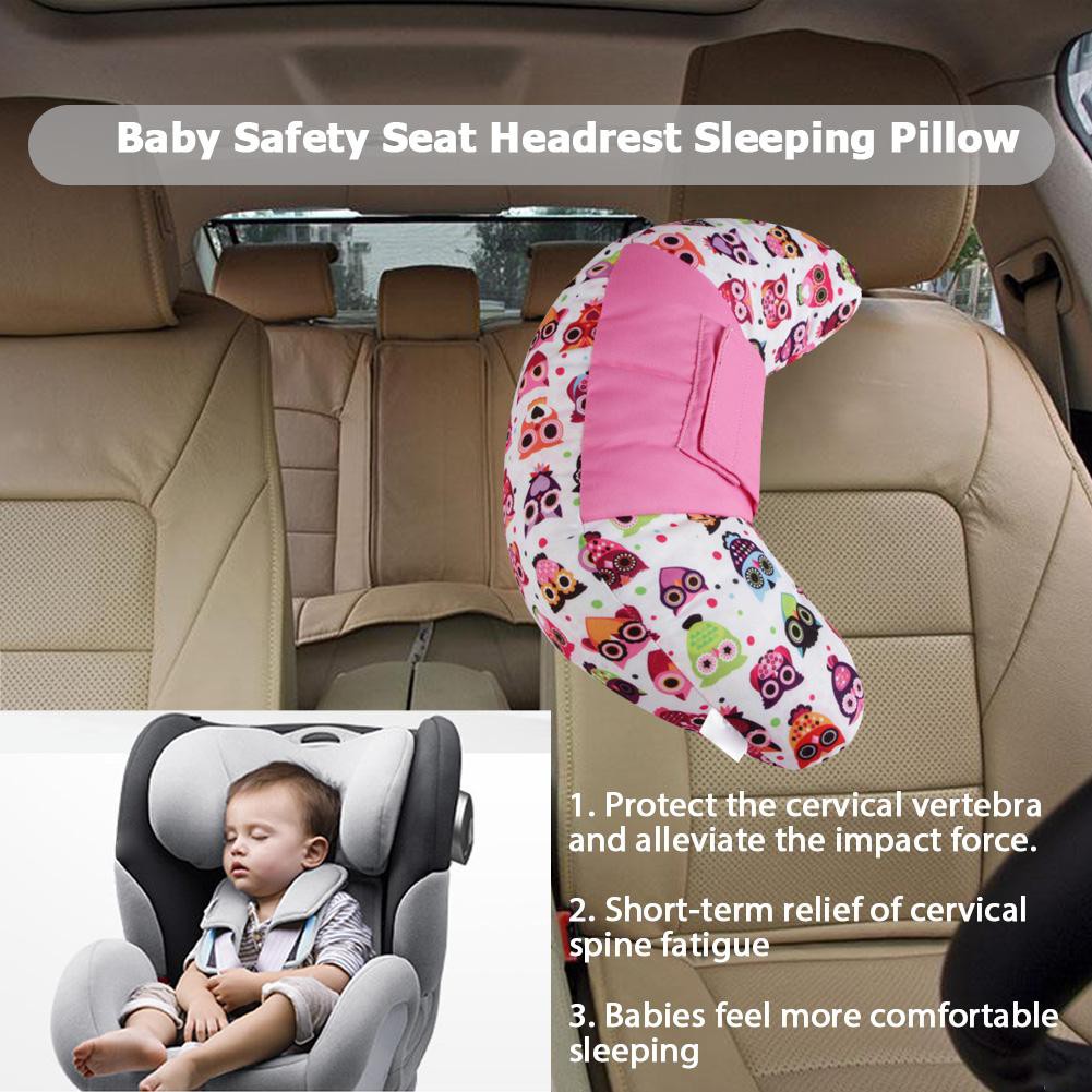 Car Seat Travel Pillow For Kids Seatbelt Pad Headrest Neck Support