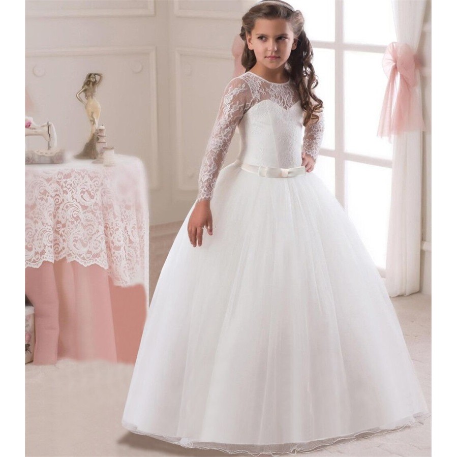 5 15 Years Children Wedding Princess Dress Little Girls Snow White