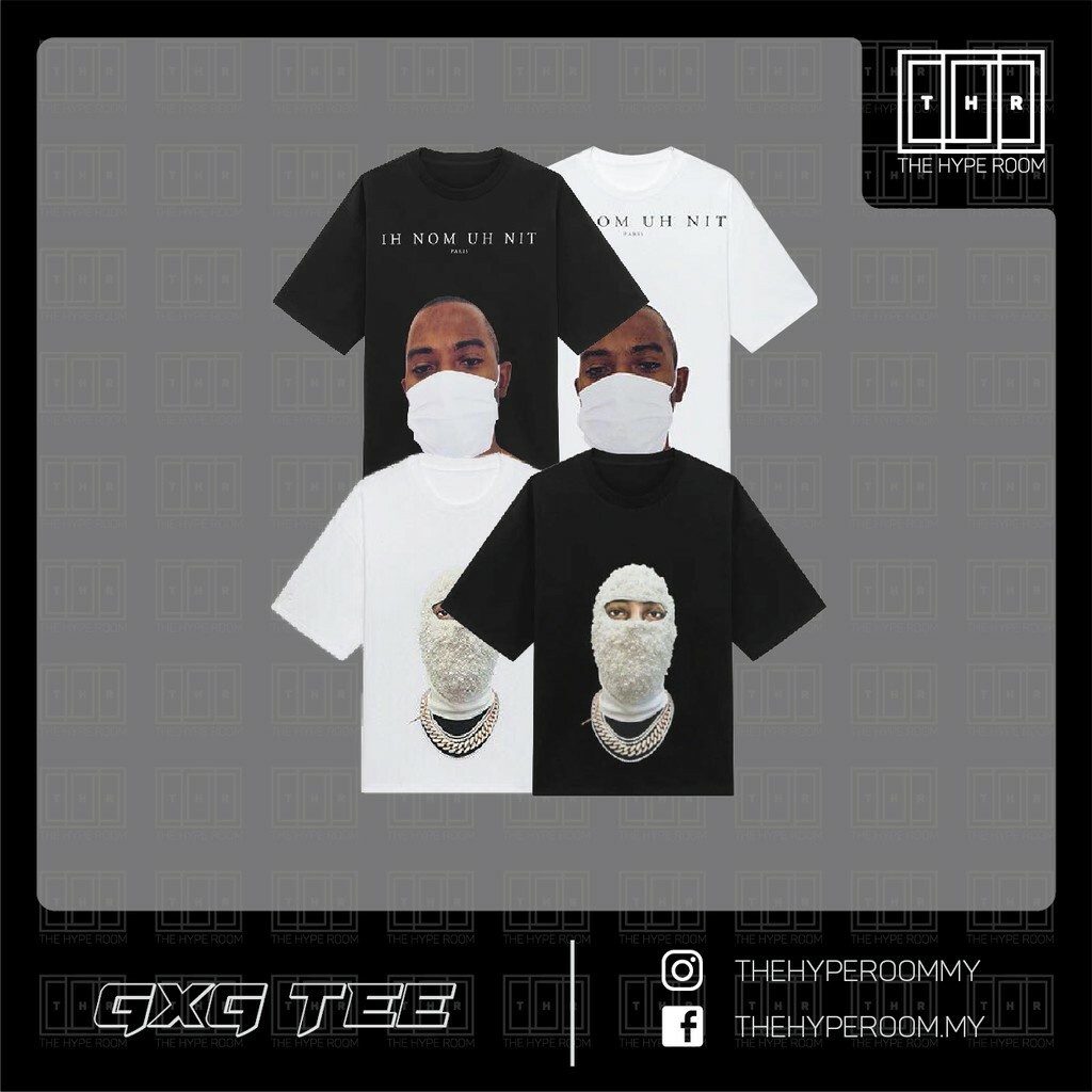 Ready Stock Gxg X Ih Nom Uh Nit Paris Mask Off Tee T Shirt Streetwear Graphic Unisex Couple 100 Original Shopee Malaysia