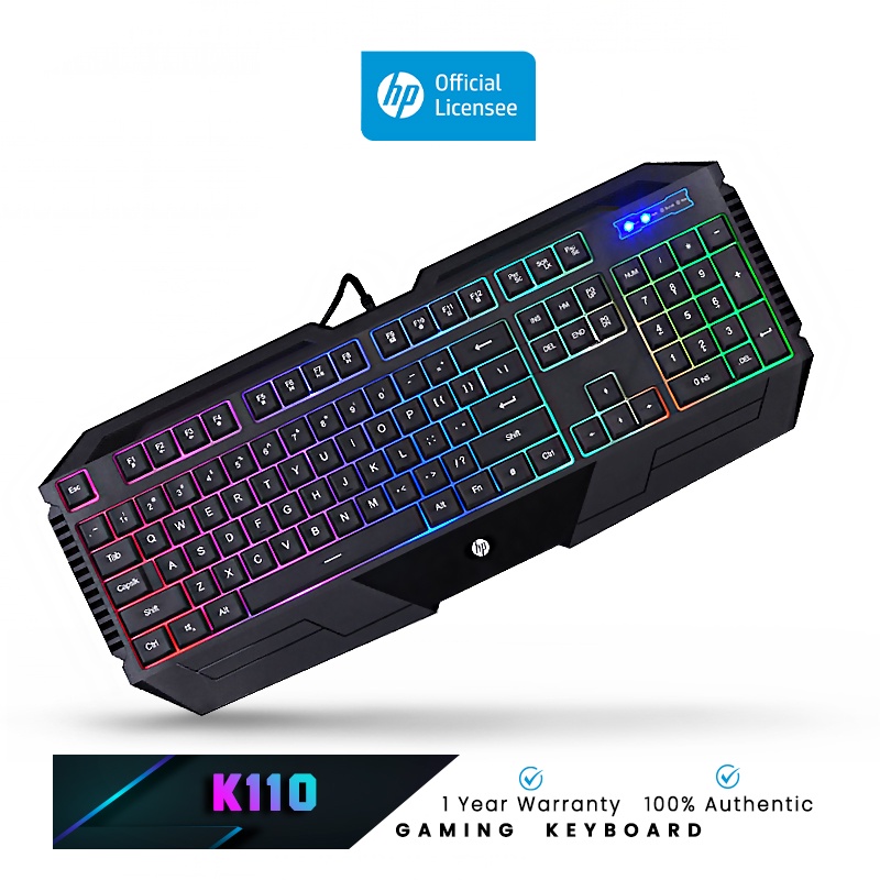 HP K110 Gaming Keyboard with 26 keys anti ghosting splash resistant