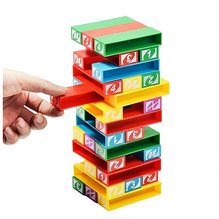Ready Stock????Uno Stacko Stacking Jenga Game Stacking Block Game Toys