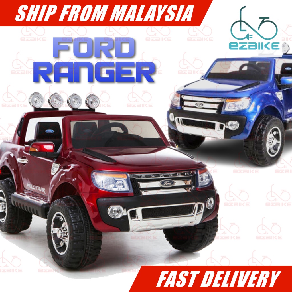Kids Ride On Ford Ranger Truck 4x4 Pickup Electric Car Big USB Flask ...