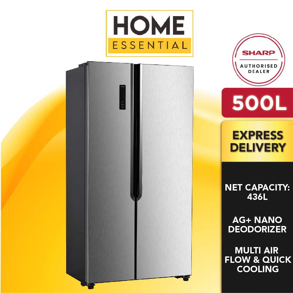 Sharp Side by Side Refrigerator Fridge (500L) SJX508MS Shopee Malaysia