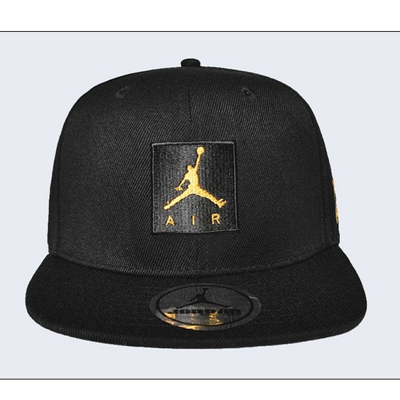 black and gold jordan snapback