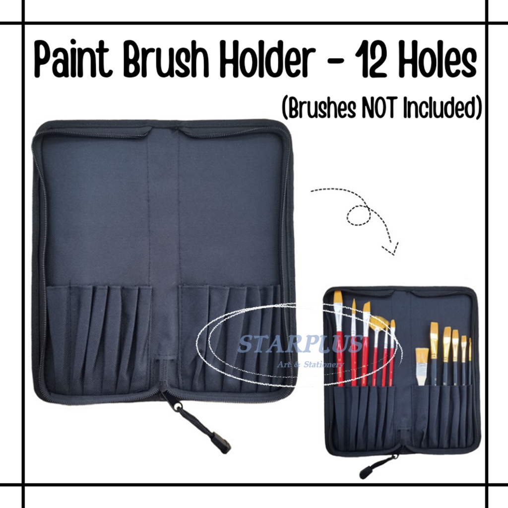 (Starplus)Paint Brush Holder Bag Suitable for Oil/ Acrylic/ Watercolor Brushes *12 Holes