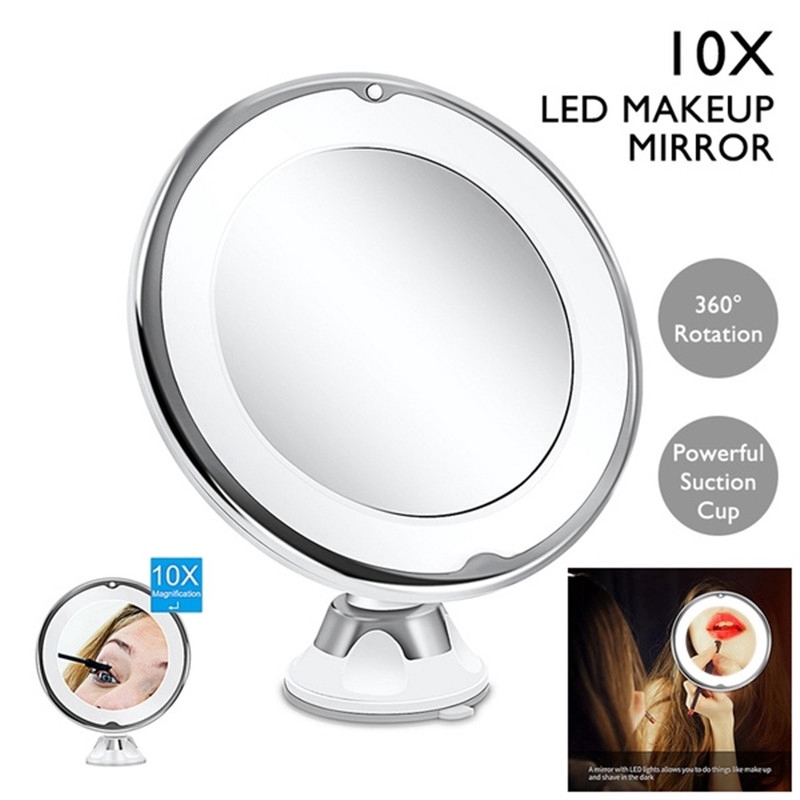 lighted makeup mirror 10x magnification