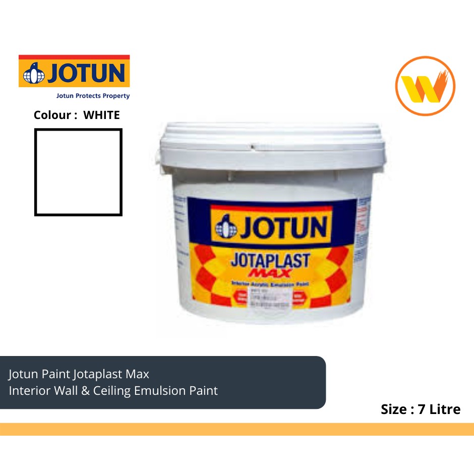 7Litre Jotun Jotaplast Max 0000 White 7L (Interior Wall & Ceiling ...