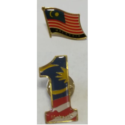 (1 pcs) 1 Malaysia or MALAYSIA FLAG Collar Pin Ready stock