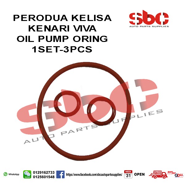 Perodua Kelisa Kenari Viva Oil Pump O Ring Set Shopee Malaysia