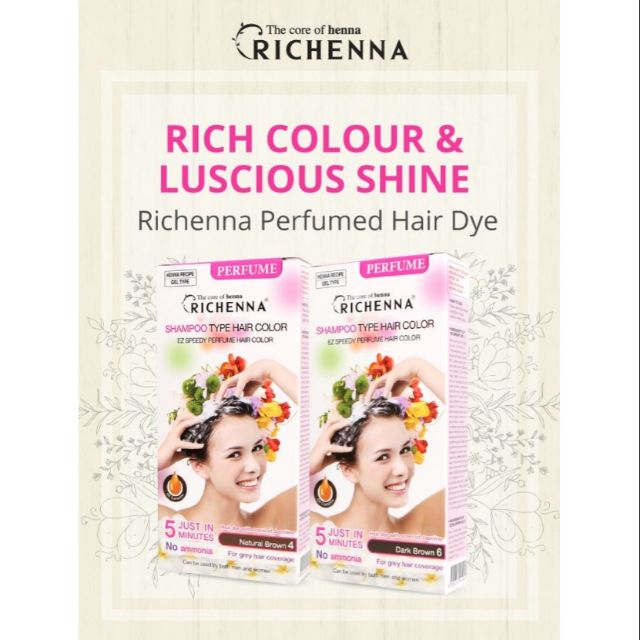 100 Original Richenna Shampoo Type Hair Colour Colour Dark