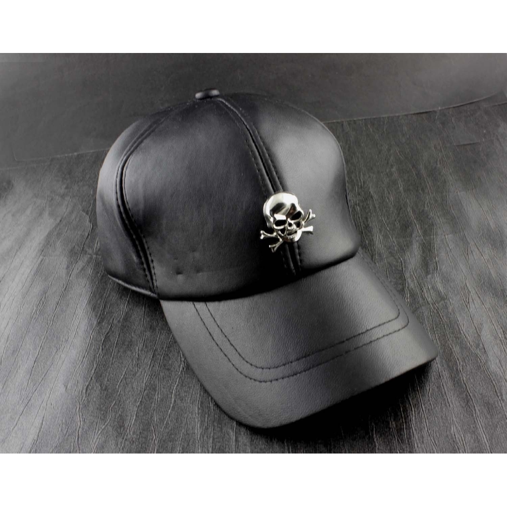 real leather cap