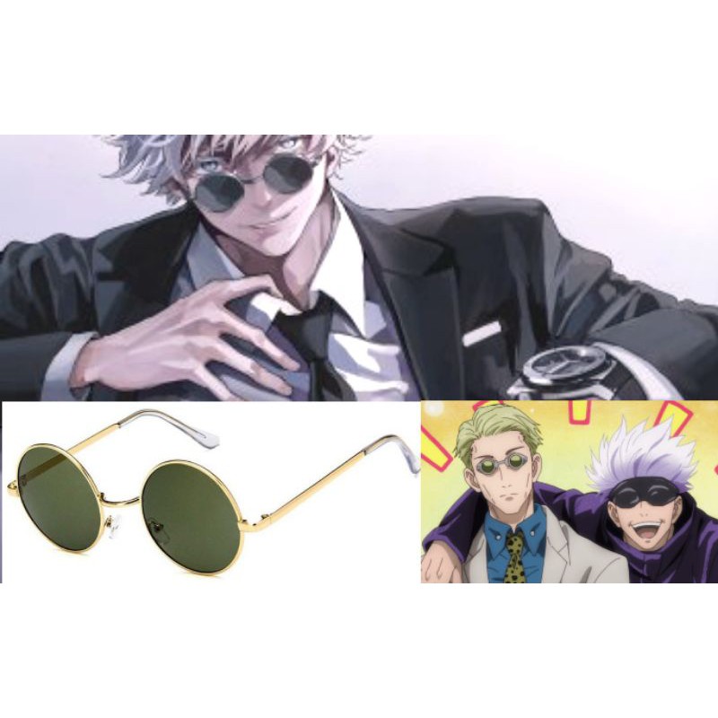 Jujutsu Kaisen Gojo Satoru Sunglasses Kento Green Color Style Gojo ...