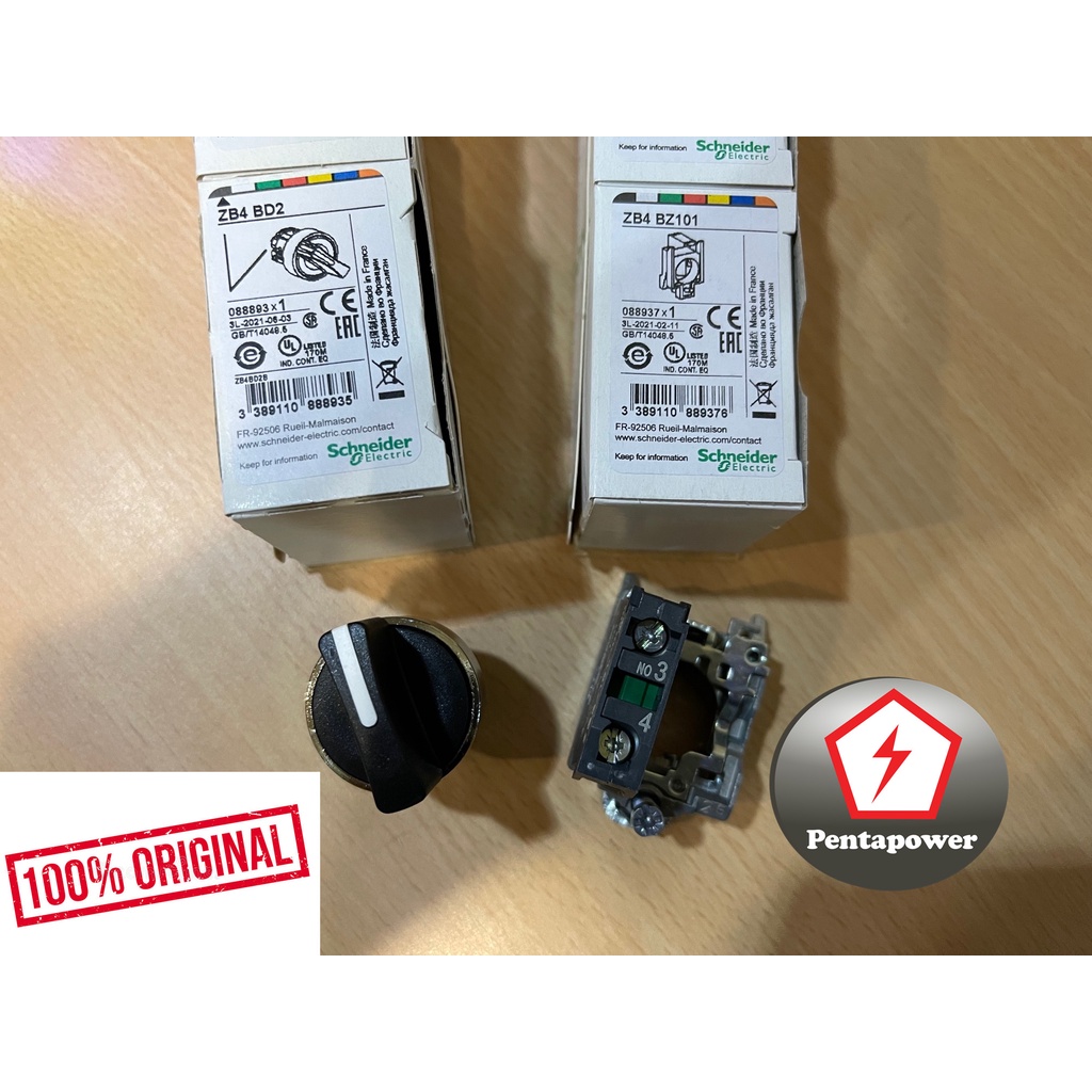 SCHNEIDER XB4BD21 ( ZB4BD2 + ZB4BZ101 ) Harmony XB4, Selector switch