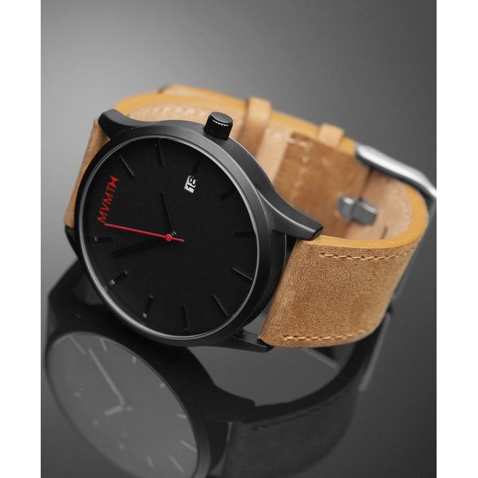 tan leather watch