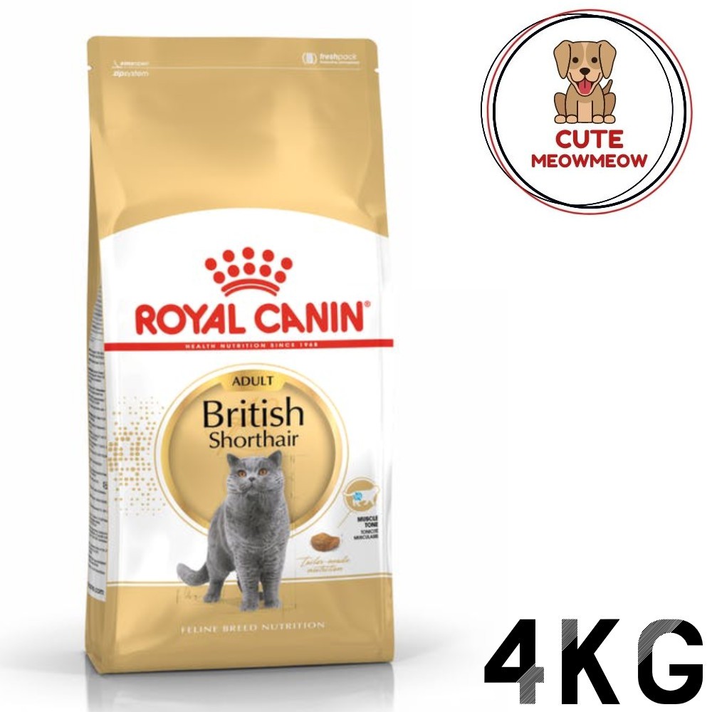 ROYAL CANIN FELINE BREED NUTRITION BRITISH SHORTHAIR ADULT 4KG