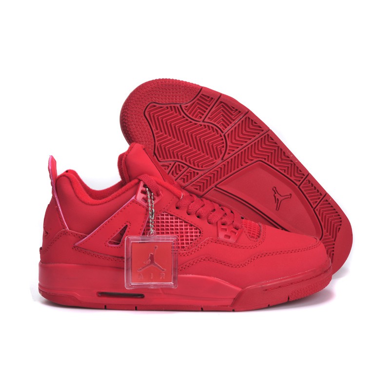all red jordan 4