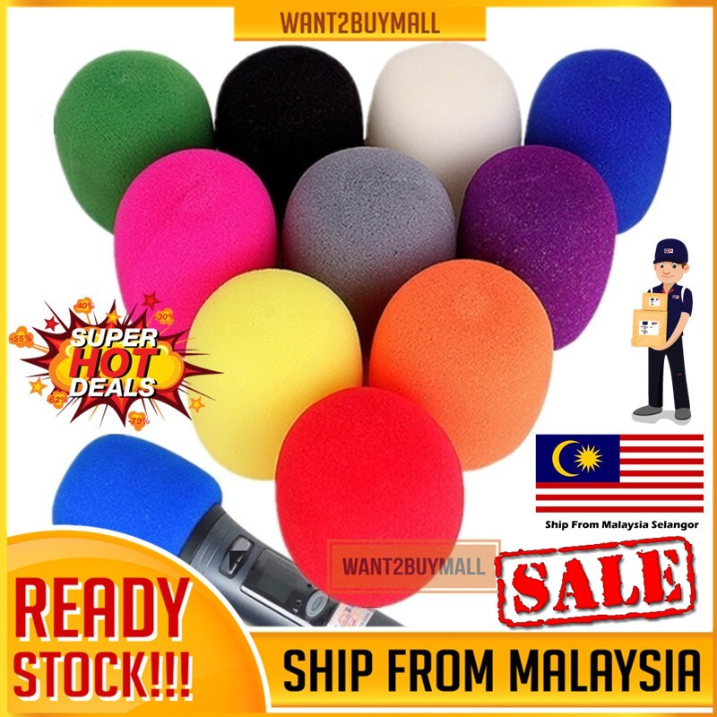 Hot Selling Professional Protective Microphone Mic Sponge Foam Cover Anti Noise Wind Sound Cancellation Karaoke KTV