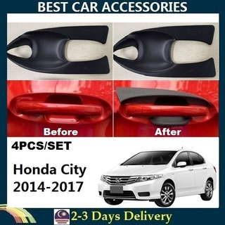 HONDA CITY 2018-2020 Door Handle Inner Bowl Cover Trim Matt Black 