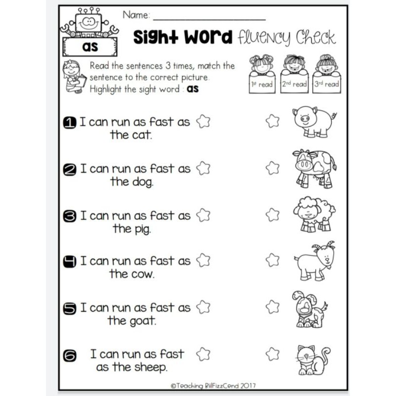 buy 028 pdf english sight word fluency check worksheet preschool kindergarten learning printable worksheet seetracker malaysia