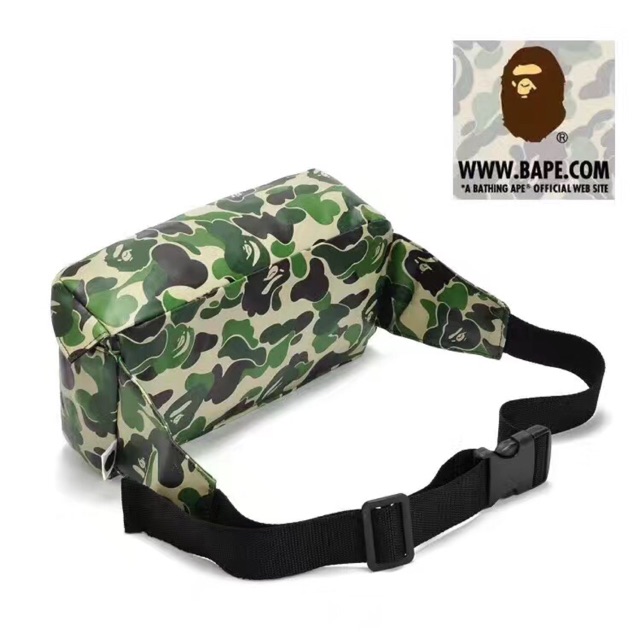 bape camo waist bag