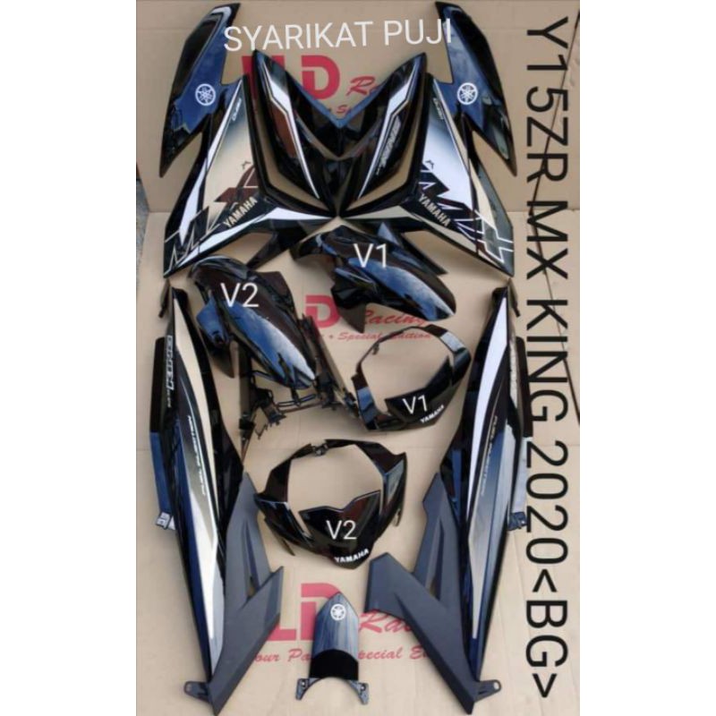 Ready Stock Y15zr V1 V2 Cover Set Mx King Black Bg Hld New Look