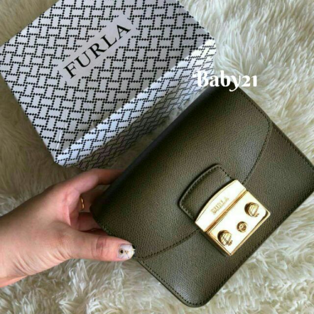 furla olive green bag