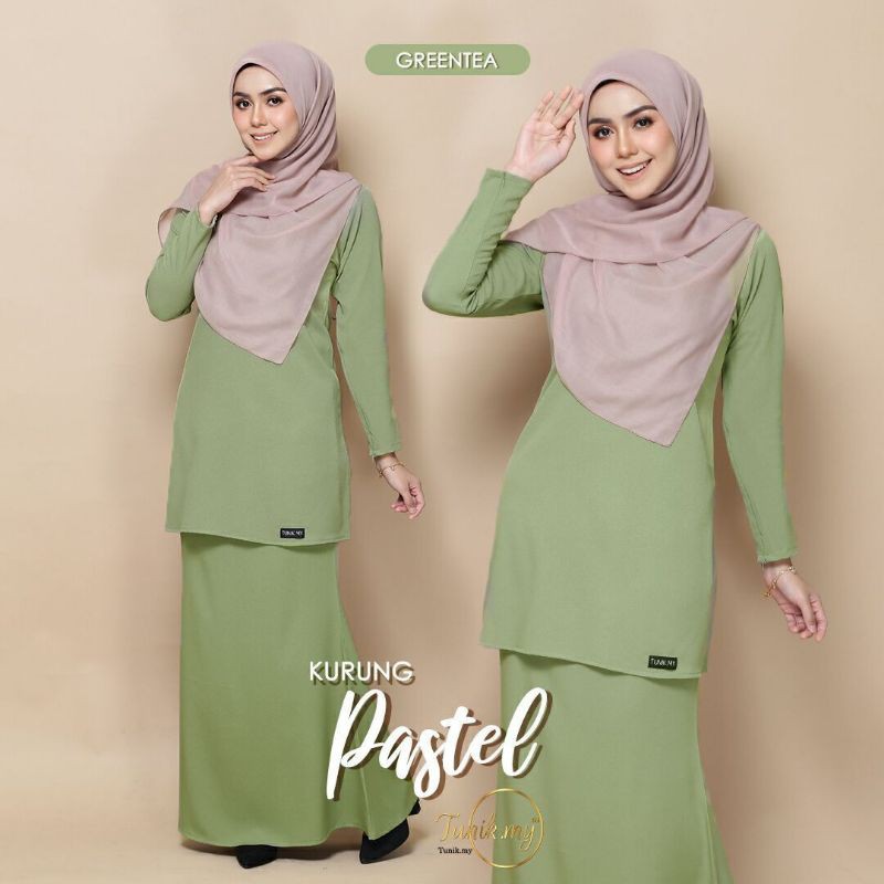 Tunik My Kurung Pastel Warna Hijau Baju Kurung Bridesmaids Murah Cantik Sedondon Warna Hijau Baju Kurung Plain Hijau Shopee Malaysia