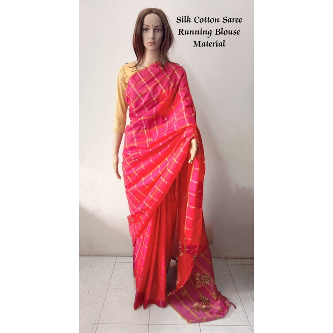 READY STOCK/ Art Silk Saree / Silk Material / Sari / Indian Clothing / Kain saree / Kain Saree Kurung / Saree