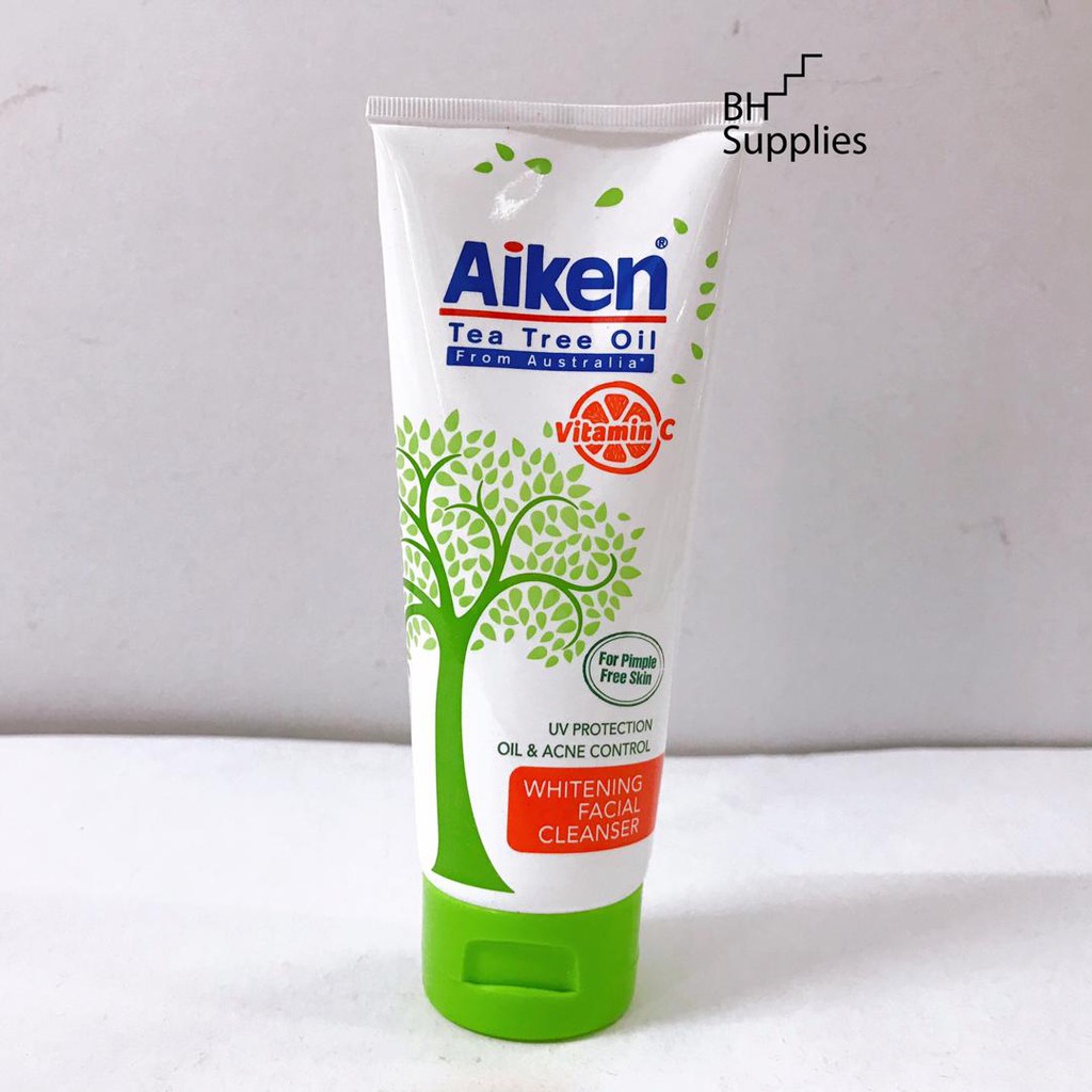 Aiken Tea Tree Oil Whitening Facial Cleanser Vit C 100g Pembersih Muka Shopee Malaysia