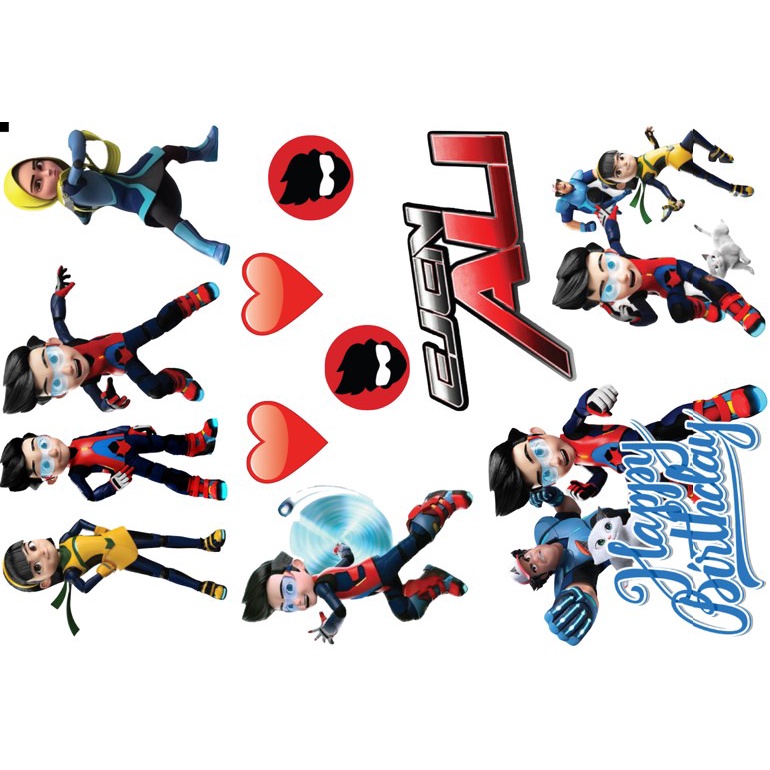 EJEN ALI cake topper cupcake topper deco paper birthday topper kek hari