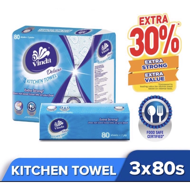 Vinda Deluxe Kitchen Towel (80 sheets) Shopee Malaysia