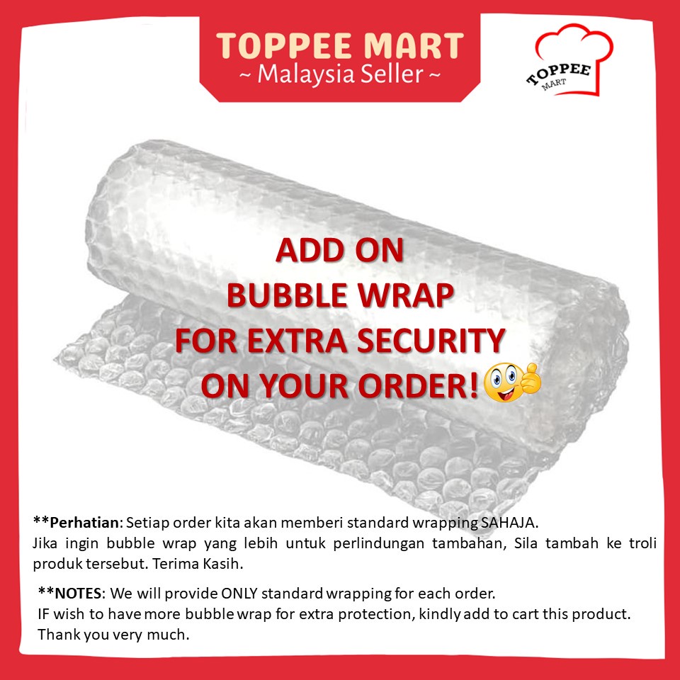 BUBBLE WRAP LAYER EXTRA PROTECTION FOR ORDER (ADD ON) ( We Not