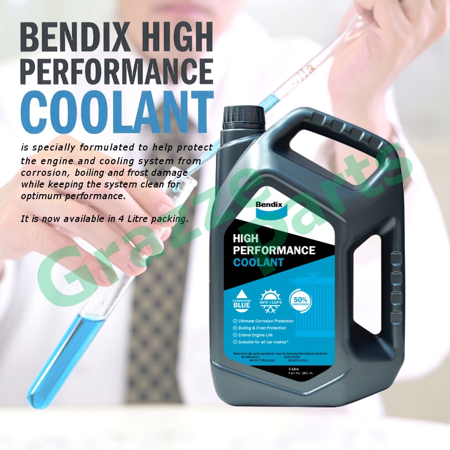 (4 Litre) Bendix High Performance Coolant is a pre-mixed 