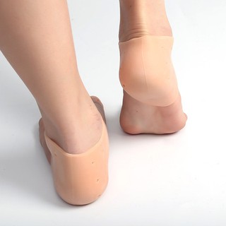 2pcs Feet Care Socks Silicone Moisturizing Gel Heel Socks with Hole Cracked Foot Skin Care Protectors Foot Care Tool