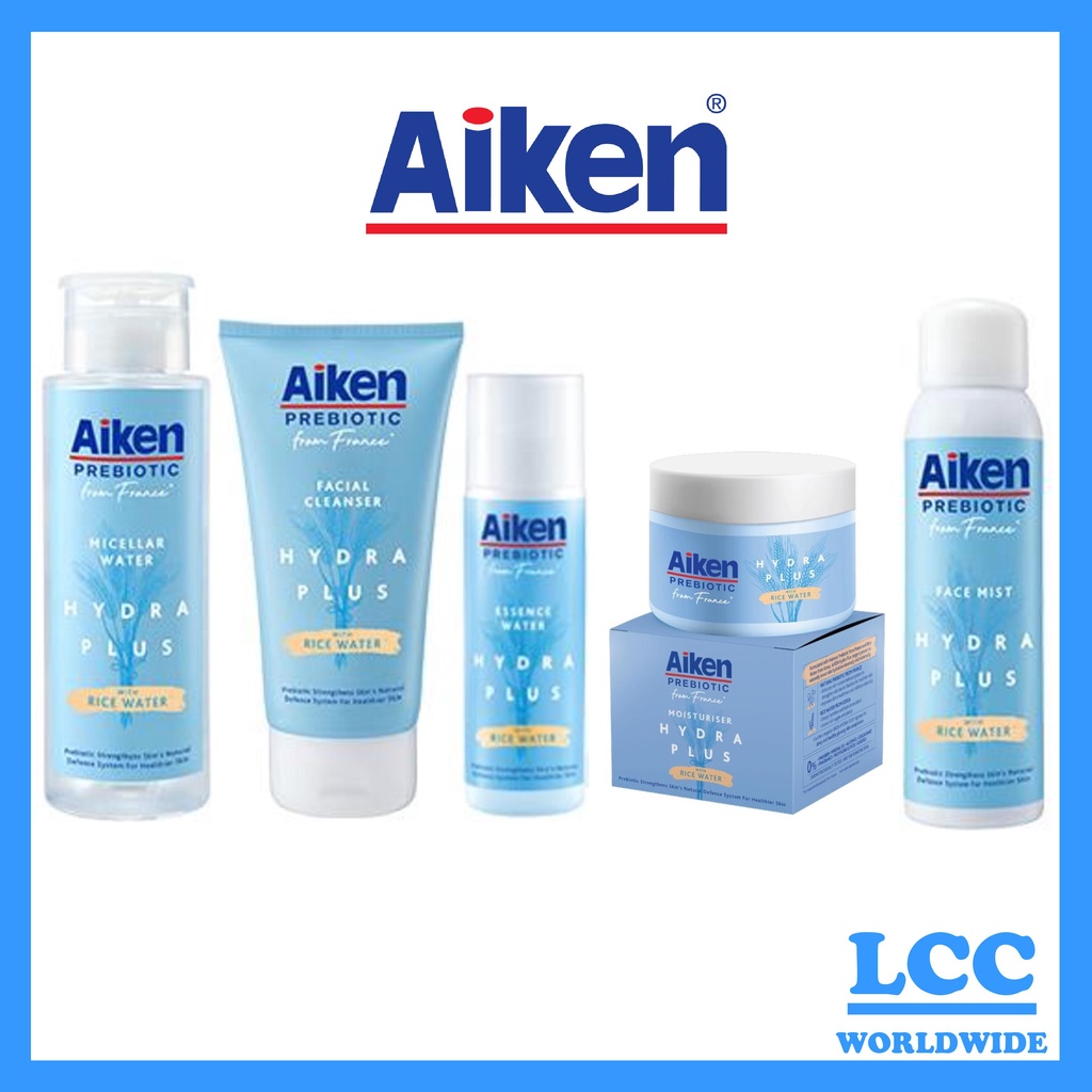 Aiken Prebiotic Hydra Plus Facial Skincare (Cleanser/Toner/Essence