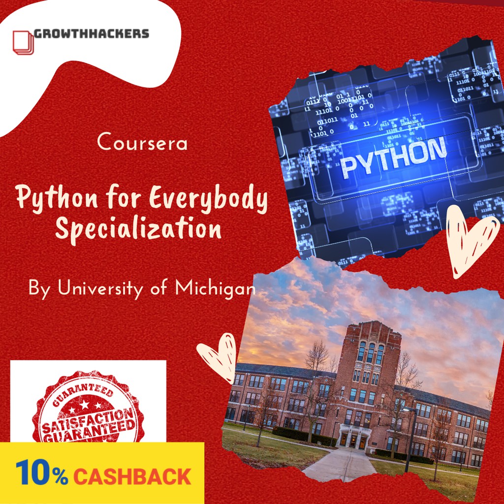 Coursera Python For Everybody Specialization By University Of Michigan Programming Course Python Video Course Shopee Malaysia