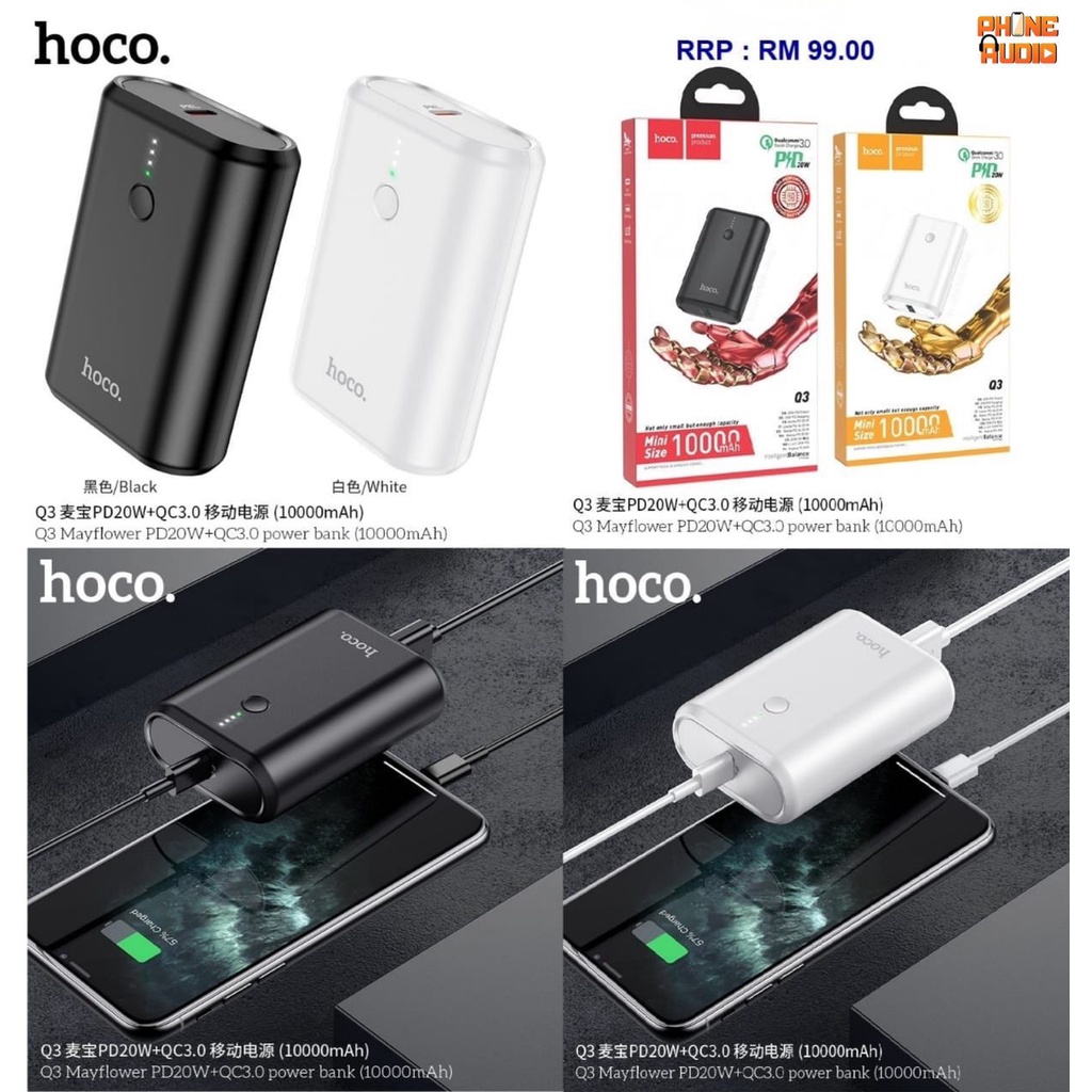 HOCO Q3 Mayflower PD20W+QC3.0 power bank (10000mAh) | Shopee Malaysia