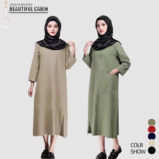 LALEESA LD221281 VINTAGE Long Dress Muslimah Dress Women Dress Abaya  Muslimah Jubah Baju Muslimah Baju Raya 2022 | Shopee Malaysia