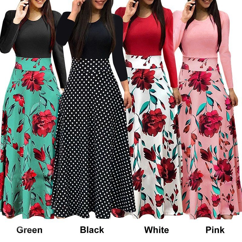 polyester and spandex maxi dresses