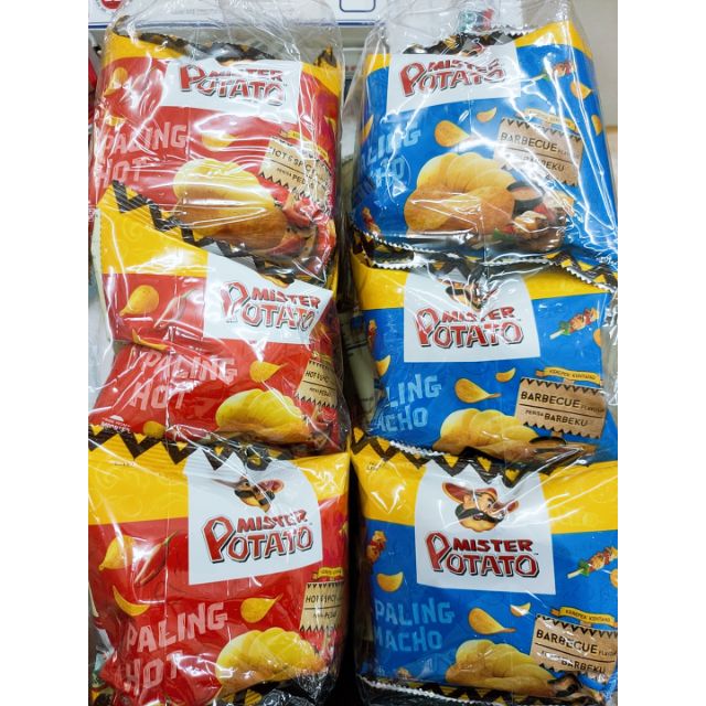 [12gx20s] Mister Potato BBQ / Spicy Mr Potato Chips Mister Potato Syok ...