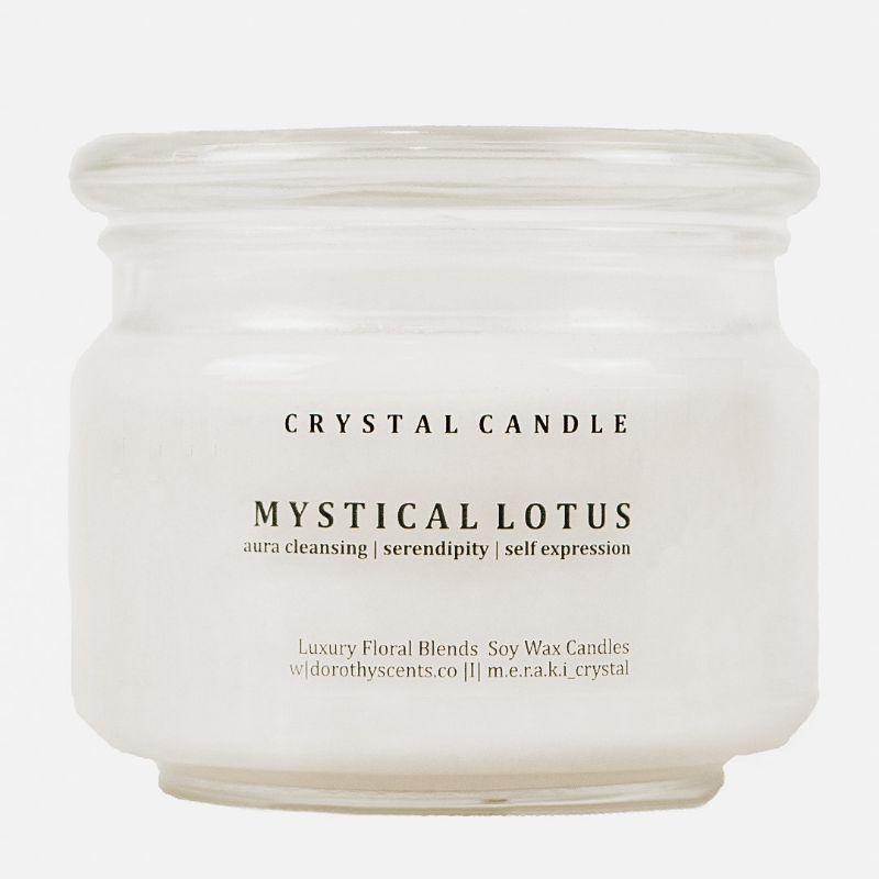 Free Shipping - Luxury Crystal Candle Collection - Mystical Lotus (330g)