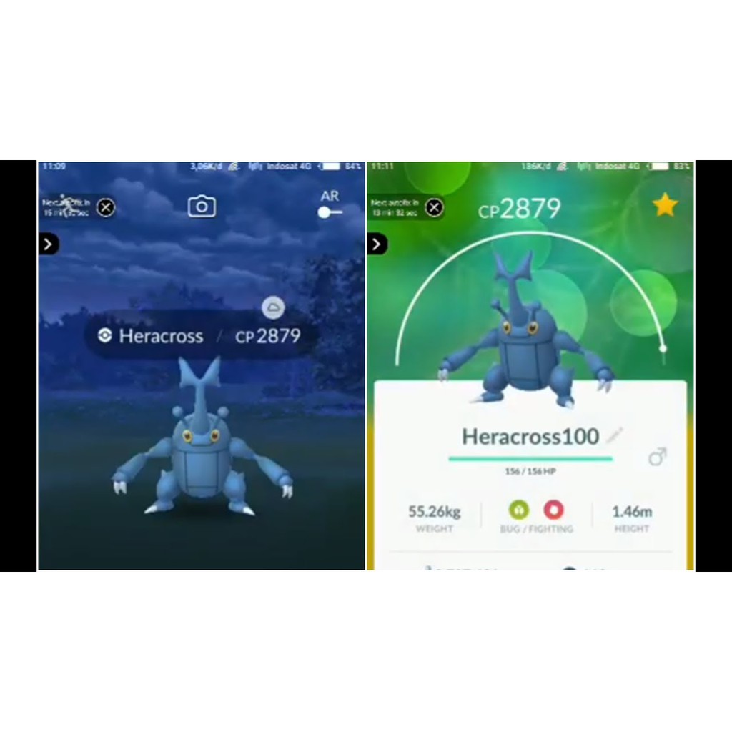 Heracross Pokemon Go Regional Trade High Cp Save Stardust Candy Shopee Malaysia
