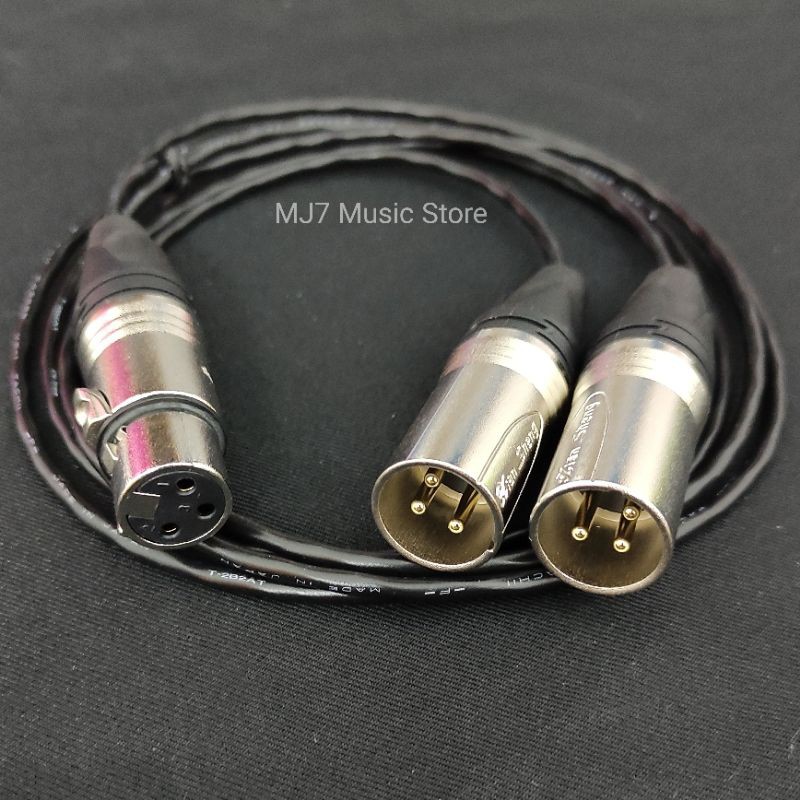 Y signal XLR 3pin Parallel Split 1 female to 2 male cable Shopee Malaysia