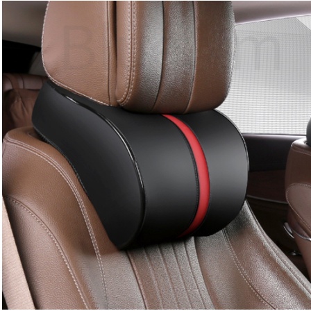 1pc Adjustable PU Leather Ergonomic Headrest Pillow Car Seat Head Neck Rest Cushion Pad Chair Bantal Sakit Leher