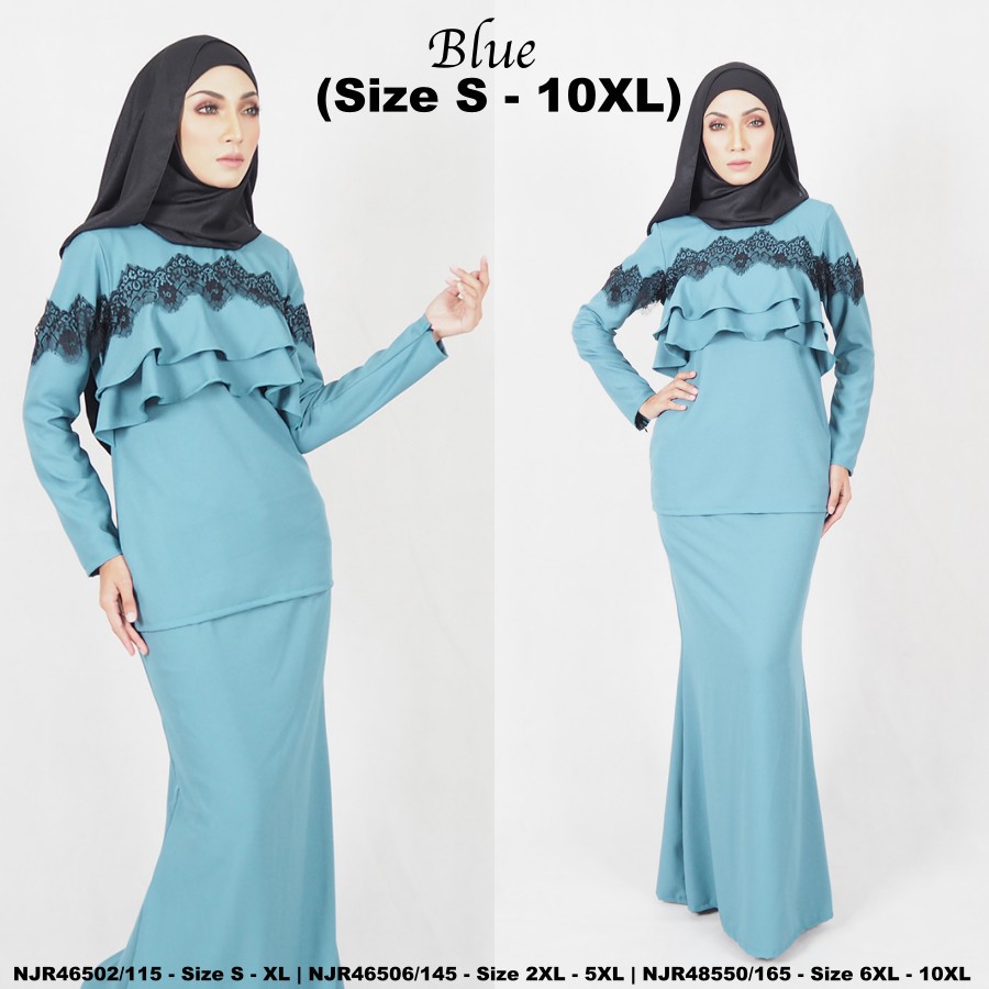 NJBoutique RTW Exclusive  Baju  Kurung  Collections Blue 