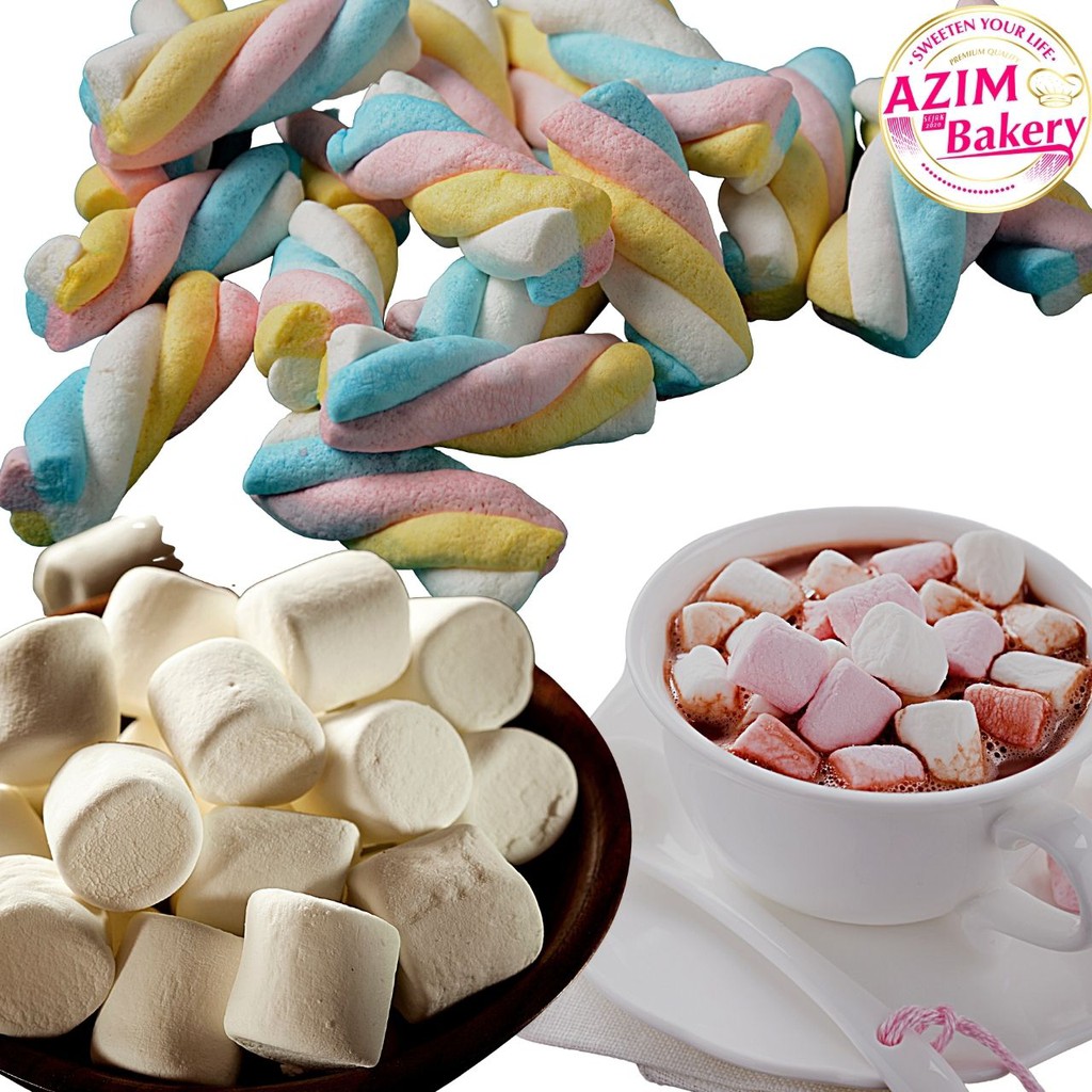 Marshmallow Cv Mallow 250g1kg White Vanilla Marshmallow Twist