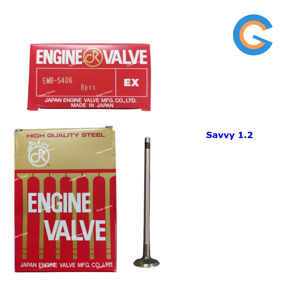 Engine Valve EX Savvy 8pcs DOKURO Japan PROTON 7701473004 EMB5406 Shopee Malaysia