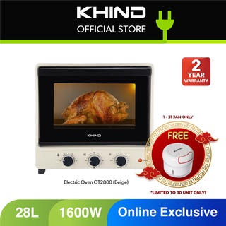 Khind 28L Electric Oven (Available in Beige, Black, Pink) OT2800